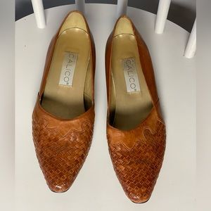 Vintage Calico leather pumps, size 7